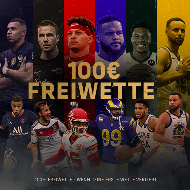 100 % Freiwette bis 100 € – wenn deine erste Wette verliert