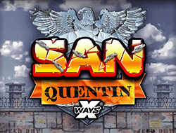 Screenshot des Slot-Spiels 'San Quentin xWays' von Nolimit City auf einem Mobilgerät, verfügbar im Vegadream Casino Spielportfolio.